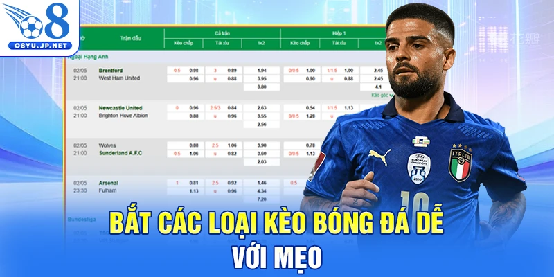 Bắt các loại kèo bóng đá dễ với mẹo